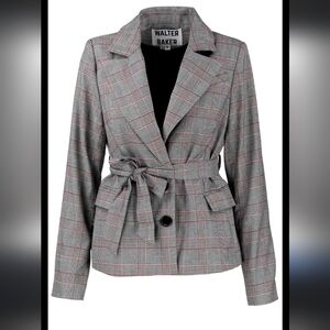 Walter Baker Gray Plaid Blazer